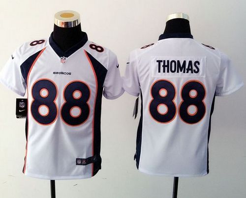 Nike Broncos #88 Demaryius Thomas White Youth Stitched NFL Elite Jersey - Click Image to Close